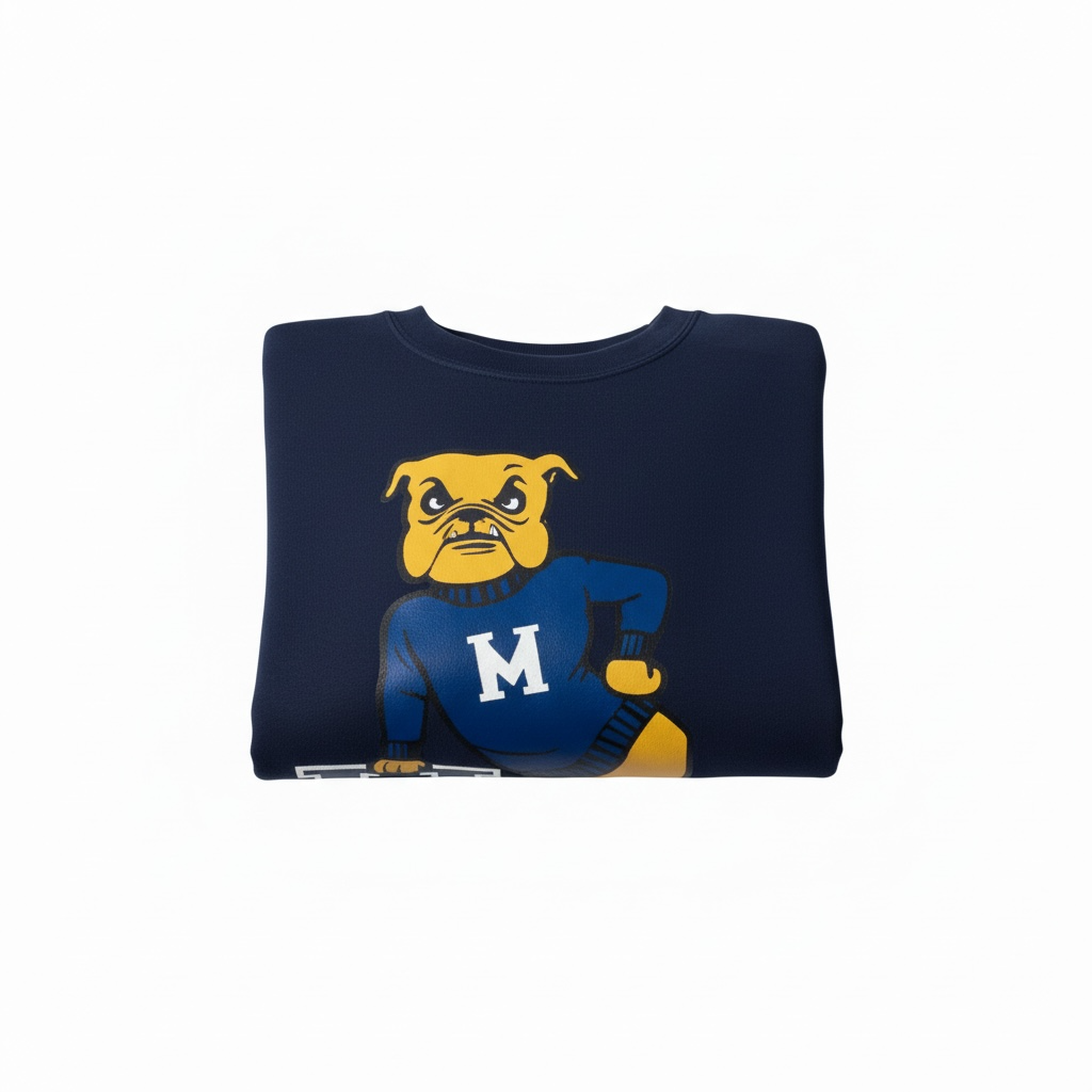 Dupe the Dog Mascot Graphic Tee – Navy